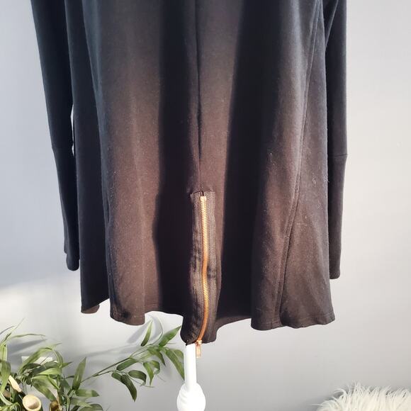 Terez Women's Black Zip-Up Drape Jacket M - Picture 4 of 14